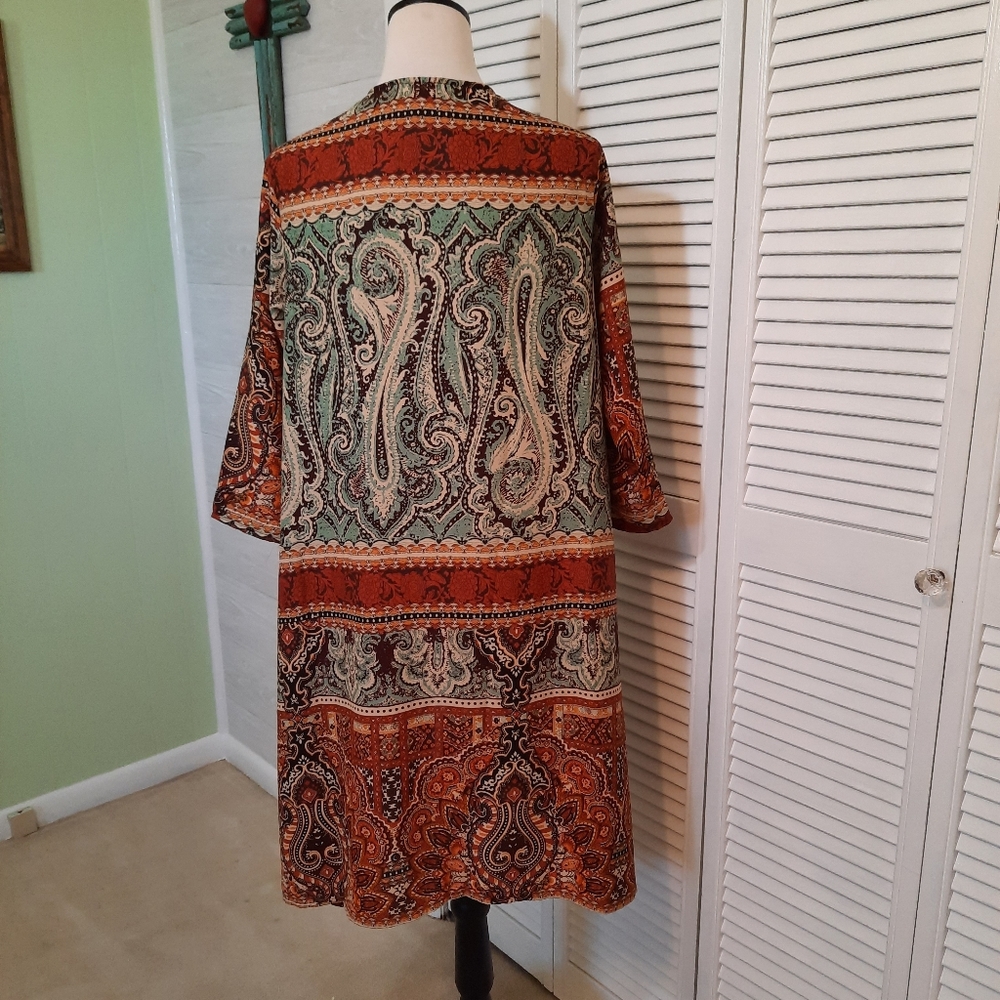 Tantrums India paisley boho kimono cardigan small NWOT *H - Picture 2 of 5